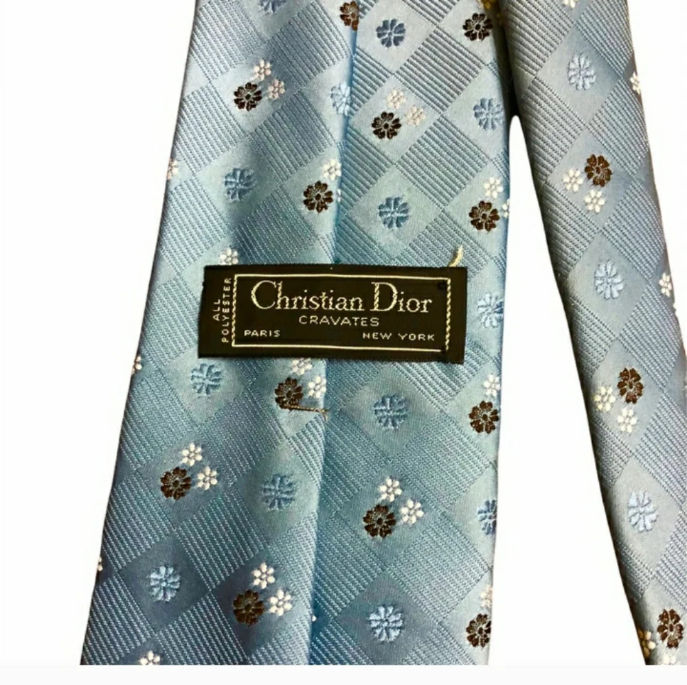 CHRISTIAN DIOR Cravates Blue tie - Picture 6 of 6
